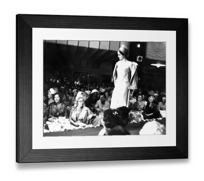 Framed Print : Fashion show, 1950s, Germany, Europe Framed Print : Fashion show, 1950s, Germany, Europe