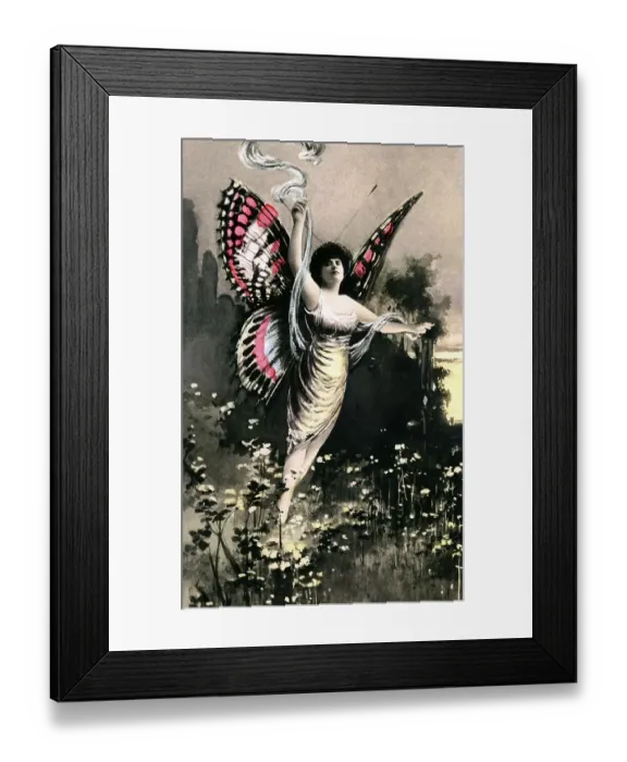 Framed Print : Woman with butterfly wings, 1910s, Germany, Europe
