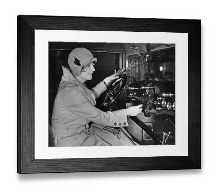 Framed Print : Woman driving a car, 1920s, Germany, Europe