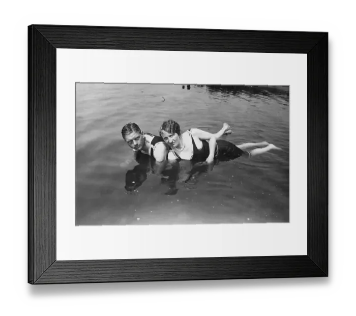 Framed Print : Pair bathing in lake, 1920s, Germany, Europe