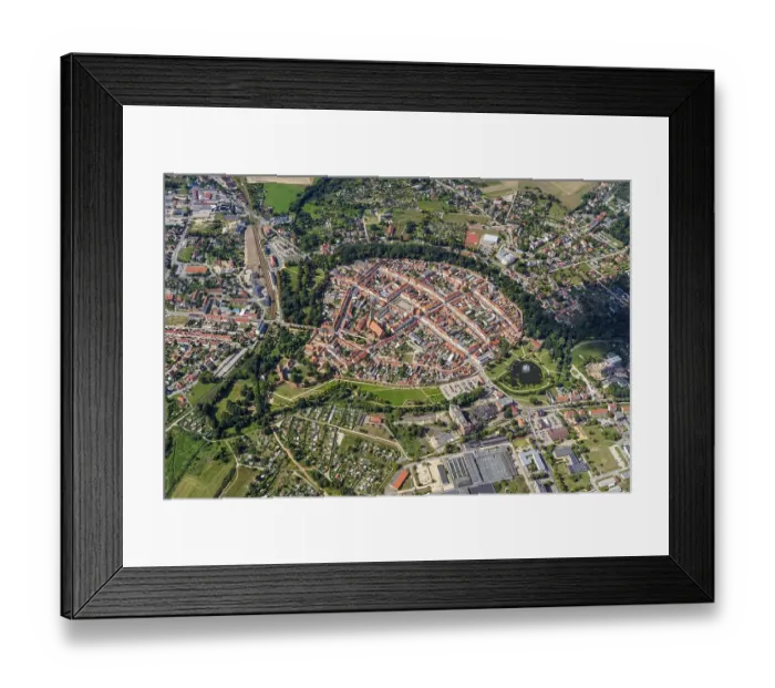 Framed Print : Aerial view of Wittstock an der Dosse