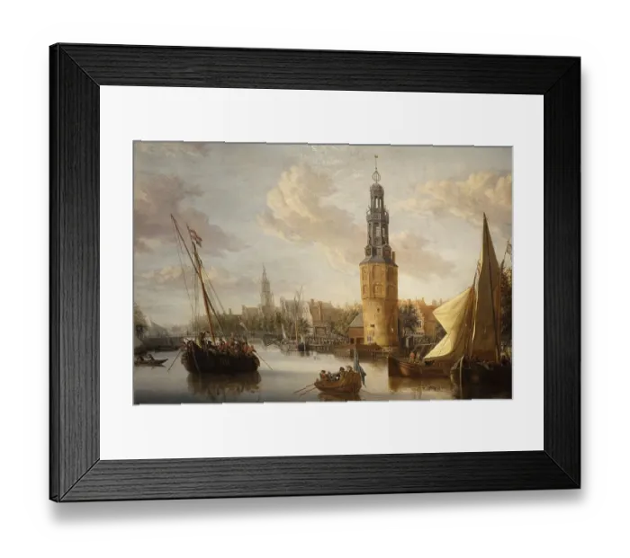 Framed Print : Soldier's ship near Montelbaanstoren tower Framed Print : Soldier's ship near Montelbaanstoren tower