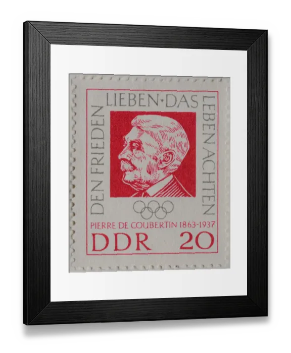 Framed Print : Pierre de Coubertin, French writer and founder of the modern Olympic games