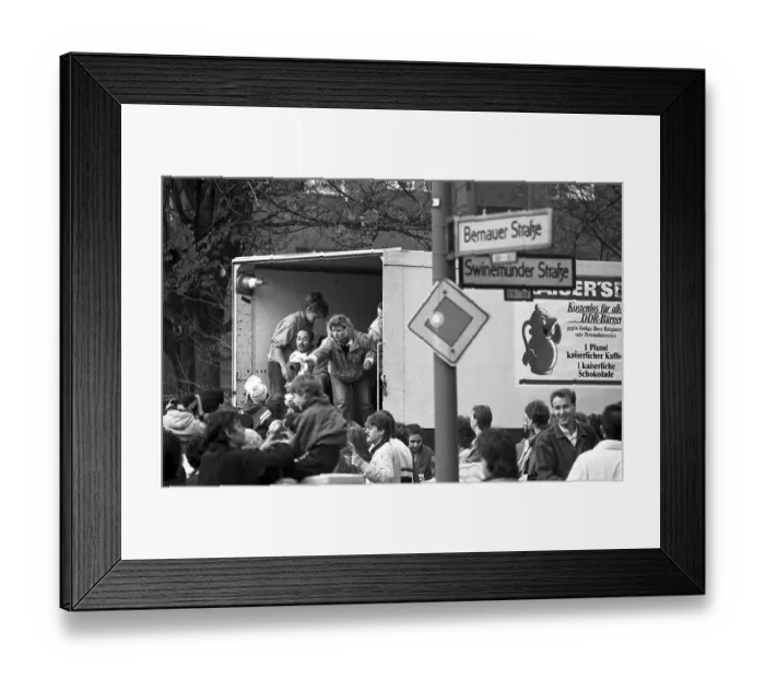 Framed Print : Fall of the Berlin Wall