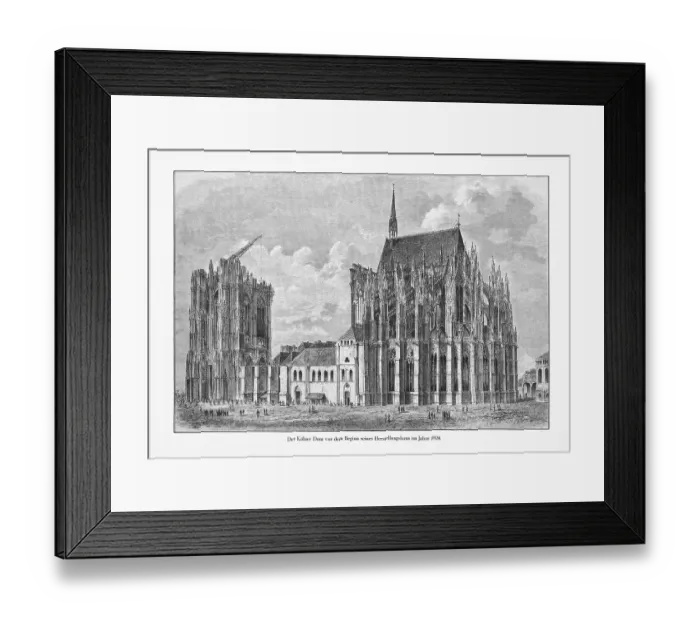 Framed Print : Historical engraving, Cologne Cathedral in 1824 Framed Print : Historical engraving, Cologne Cathedral in 1824