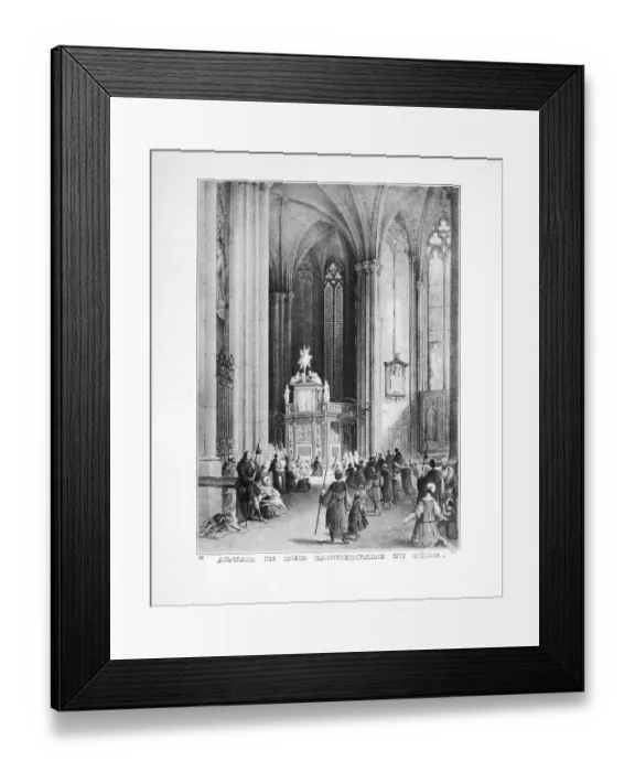 Framed Print : Historical engraving, altar in Cologne Cathedral Framed Print : Historical engraving, altar in Cologne Cathedral