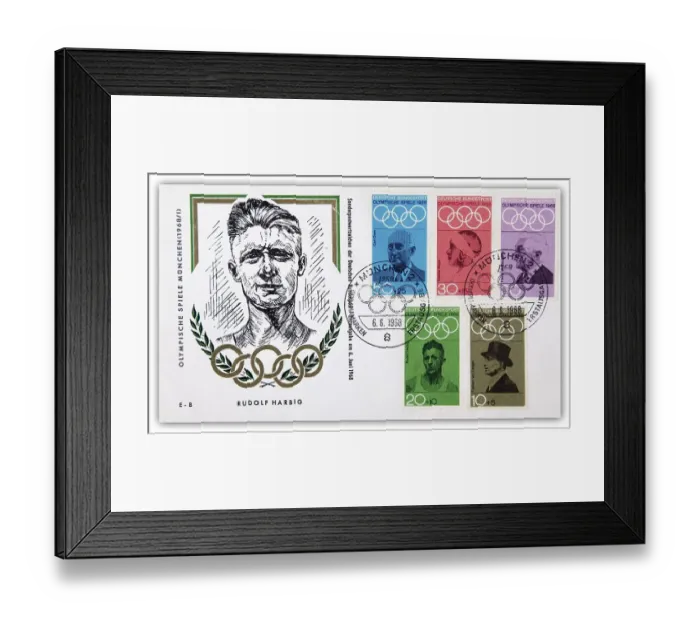 Framed Print : First day cover, Munich Olympic Games Framed Print : First day cover, Munich Olympic Games