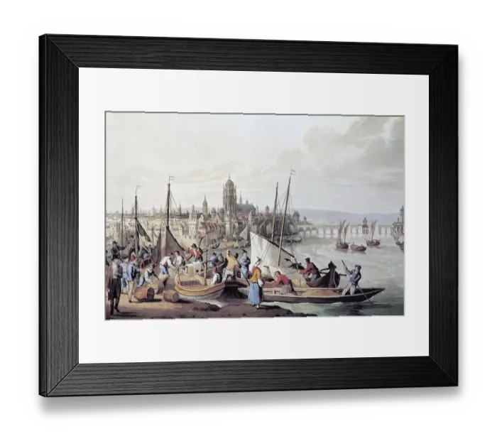 Framed Print : View of Frankfurt am Main, about 1810