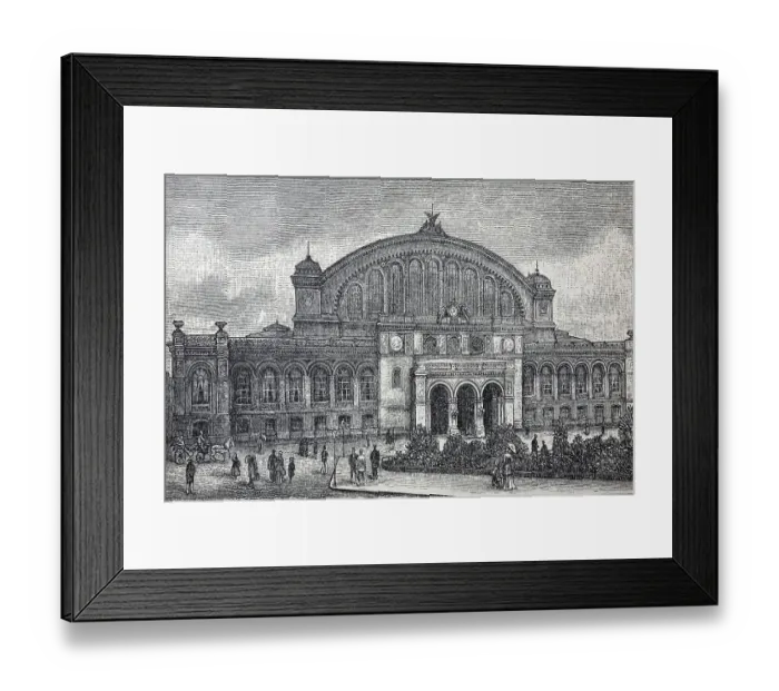 Framed Print : Anhalter railway station in Berlin