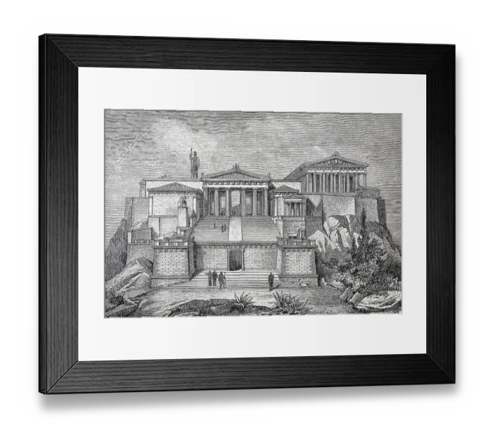 Framed Print : Acropolis, reconstruction from the 19th Century Framed Print : Acropolis, reconstruction from the 19th Century