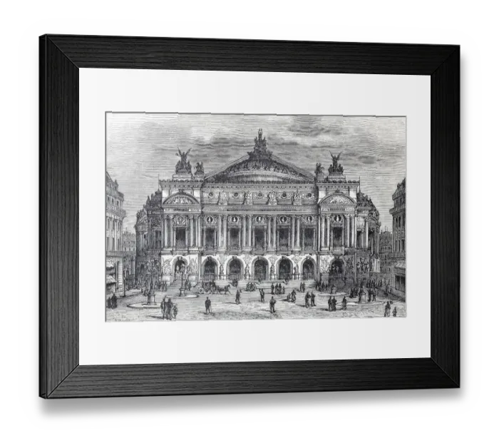 Framed Print : Paris Opera, France, historical book illustration from the 19th Century Framed Print : Paris Opera, France, historical book illustration from the 19th Century