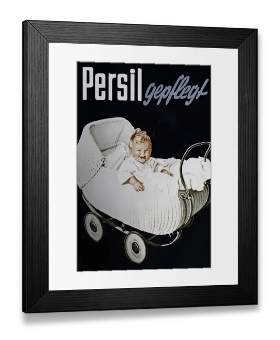 Framed Print : Persil gepflegt, German for Persil well-kept