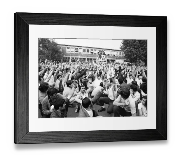 Framed Print : The strike at the Ford factory
