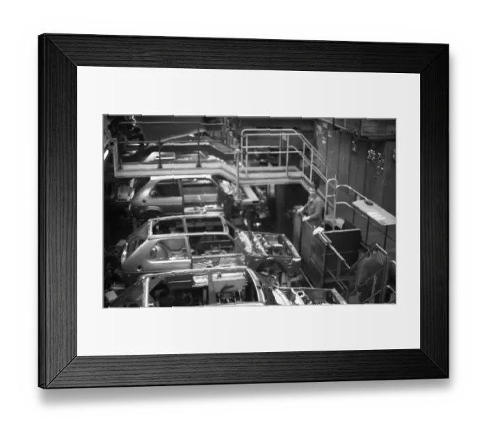 Framed Print : Production of the Golf at the VW plant on 10