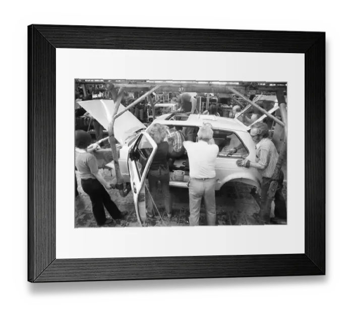 Framed Print : Production of the Golf at the VW plant on 10