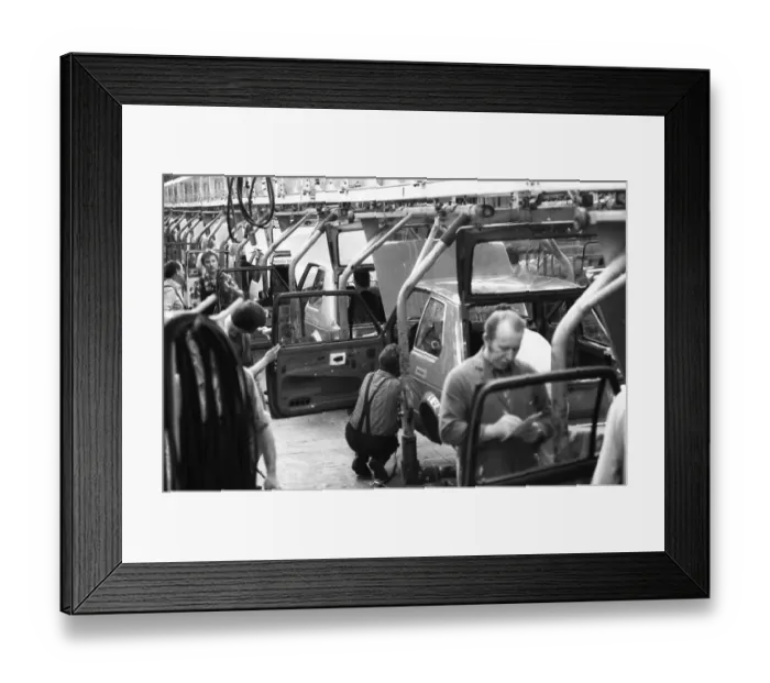 Framed Print : Production of the Golf at the VW plant on 10