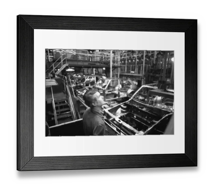 Framed Print : Production of the Golf at the VW plant on 10