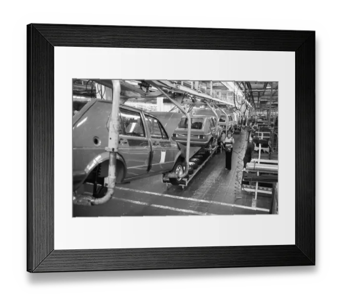 Framed Print : Production of the Golf at the VW plant on 10
