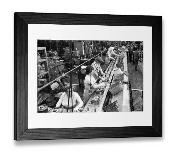 Framed Print : Production of engines, axles and other car manufacturing parts at the Opel plant in Bochum Framed Print : Production of engines, axles and other car manufacturing parts at the Opel plant in Bochum