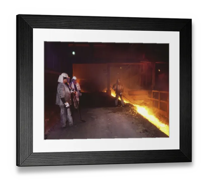 Framed Print : Steel production at Hoesch AG Westfalenhuette on 6 Framed Print : Steel production at Hoesch AG Westfalenhuette on 6