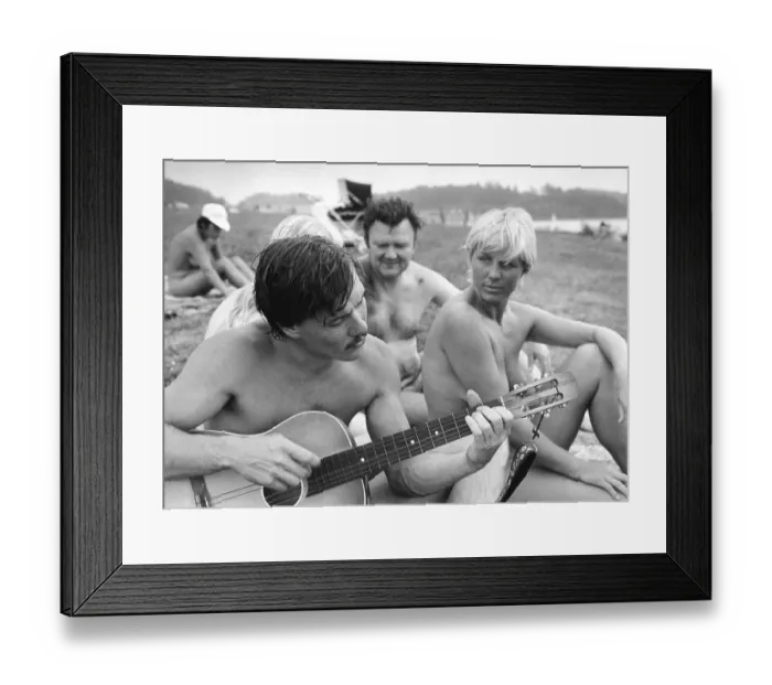 Framed Print : At the nudist beach, Leipzig, GDR Framed Print : At the nudist beach, Leipzig, GDR