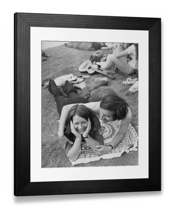 Framed Print : Young people at the World Festival in Berlin