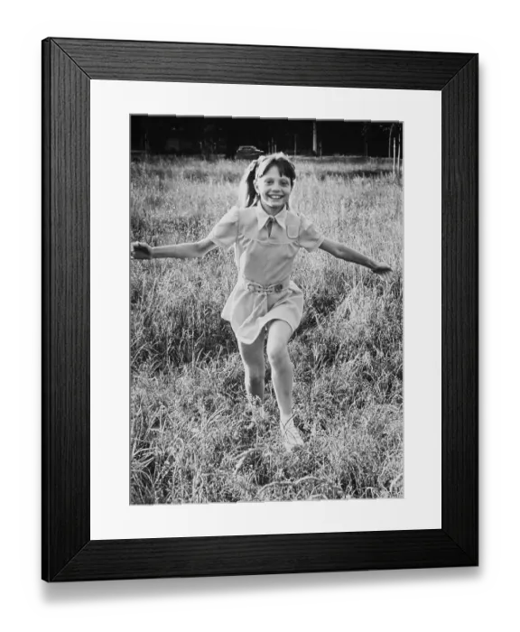 Framed Print : Young girl, 11 years, about 1980