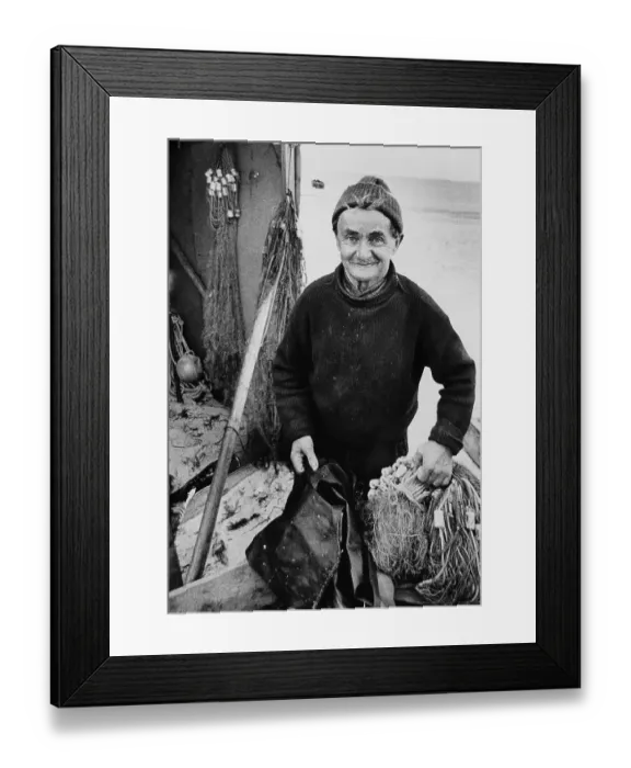 Framed Print : Fisherman, circa 1978, Ahrenshoop