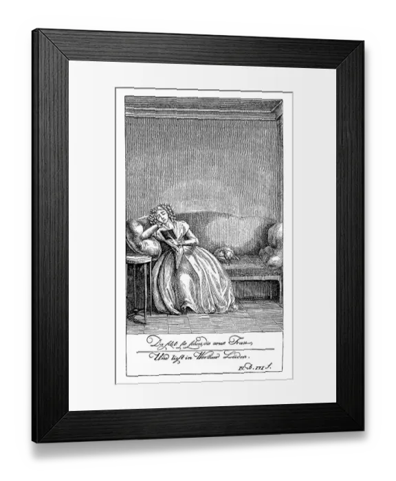 Framed Print : Engraving by Chodowiecki from 1790