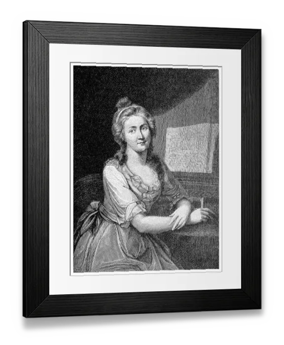 Framed Print : Charlotte von Kalb, historical illustration in Deutsche Literaturgeschichte or German literature from 1885 Framed Print : Charlotte von Kalb, historical illustration in Deutsche Literaturgeschichte or German literature from 1885