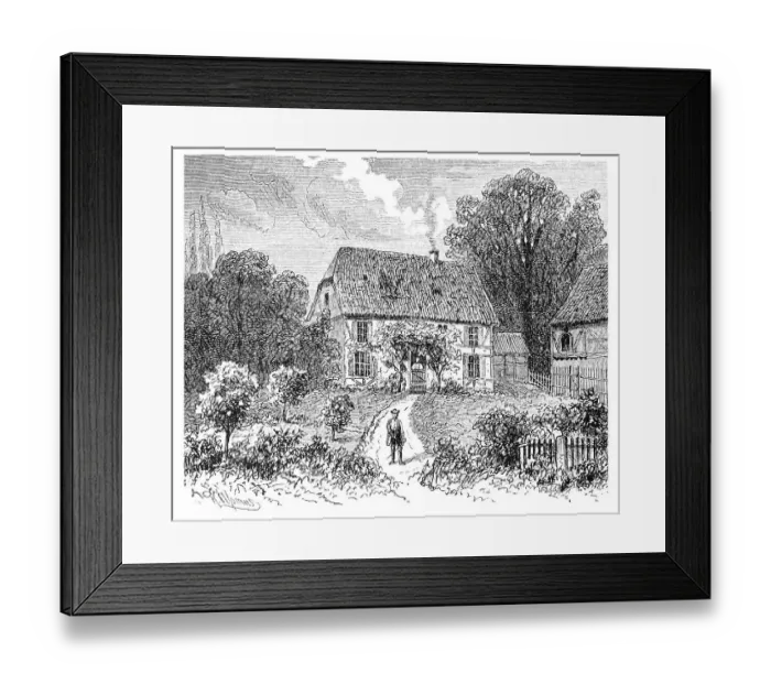 Framed Print : The Sessenheim rectory during Goethe's time