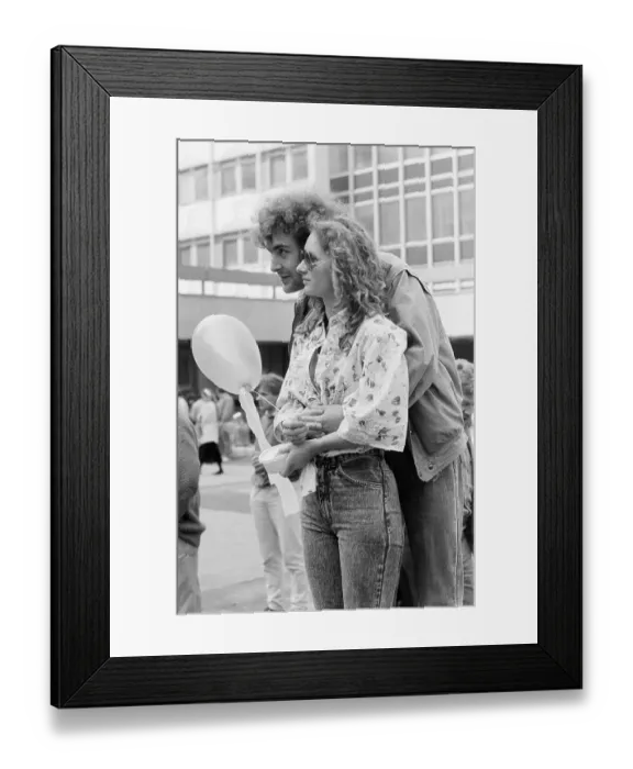 Framed Print : Young people, 1st May 1989, Leipzig
