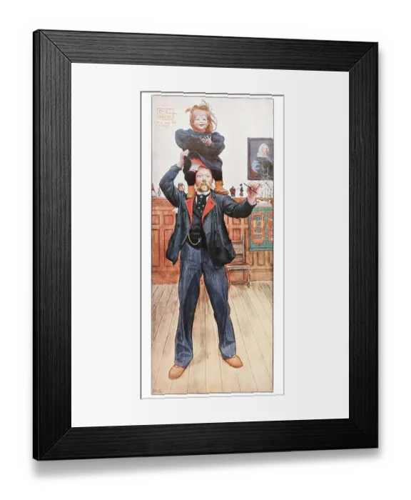 Framed Print : Britta and I, illustration in The House in the Sun by Carl Larsson Framed Print : Britta and I, illustration in The House in the Sun by Carl Larsson