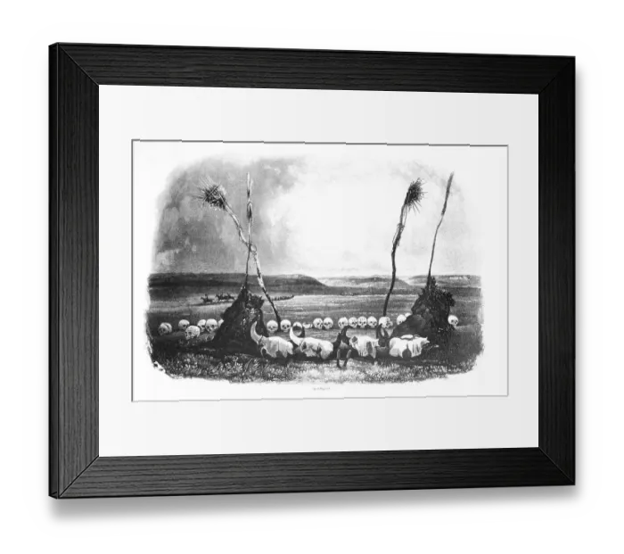 Framed Print : Victims of the Mandan Indians Framed Print : Victims of the Mandan Indians
