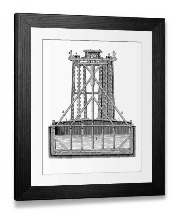 Framed Print : Graduation work, salt production