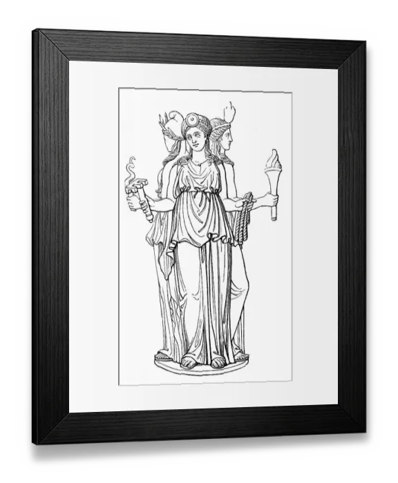 Framed Print : Trimorphic Hecate, Capitoline, Rome