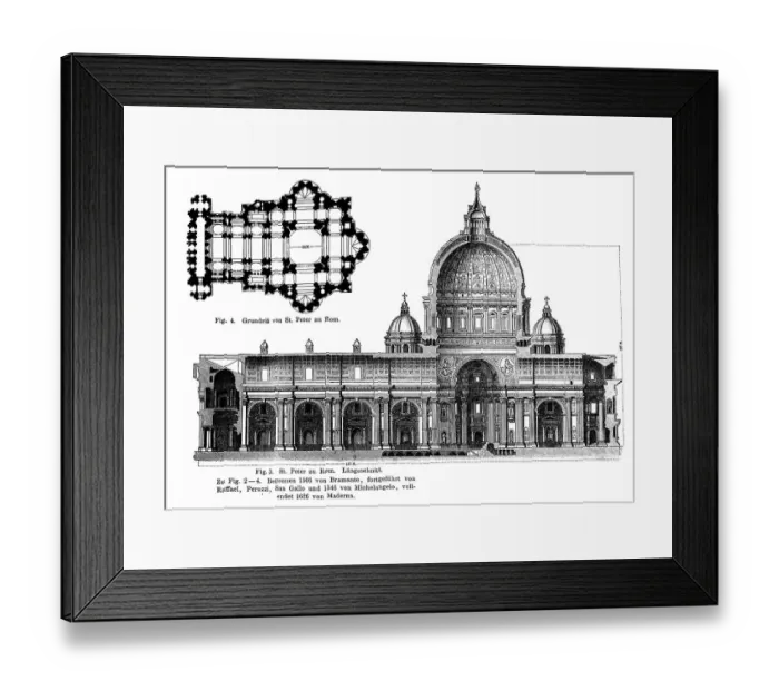 Framed Print : St. Peter's Basilica, Rome