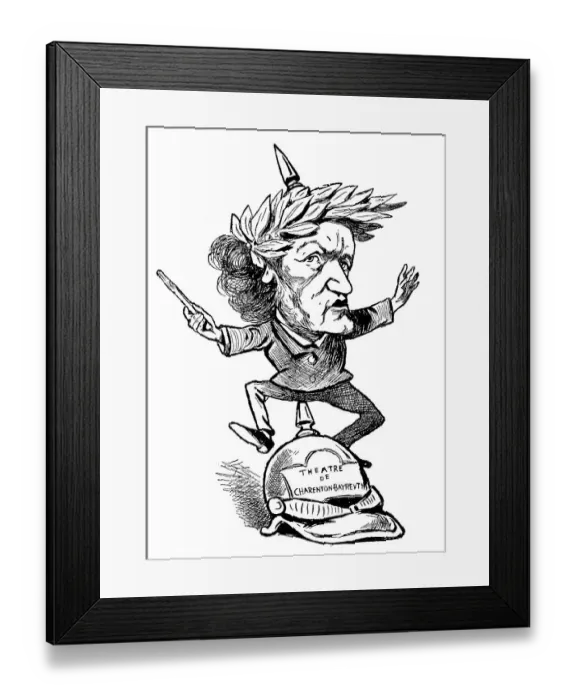 Framed Print : Caricature of Richard Wagner, August 1876 Framed Print : Caricature of Richard Wagner, August 1876