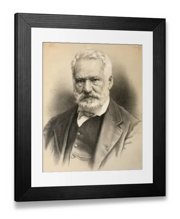 Framed Print : The writer Victor Hugo, historical portrait