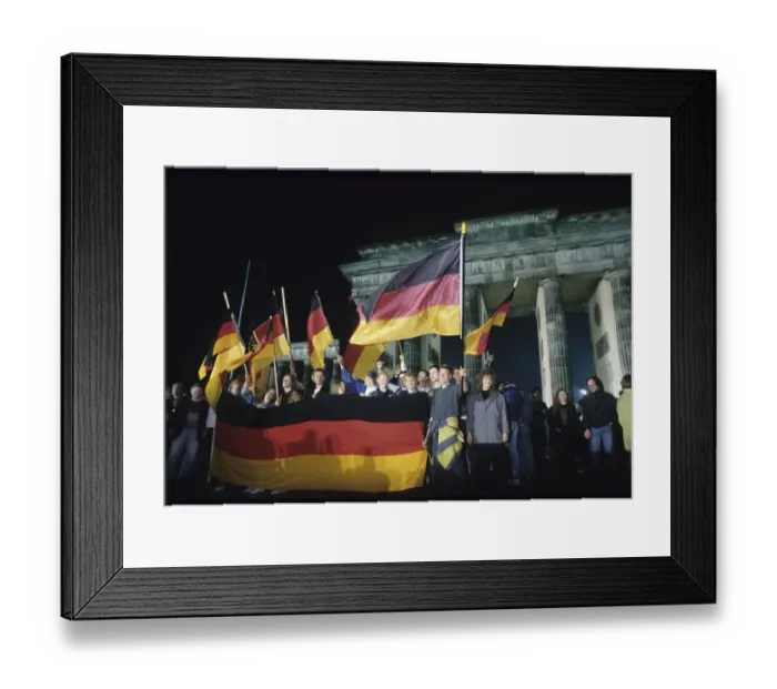 Framed Print : Fall of the Berlin Wall: German Reunification