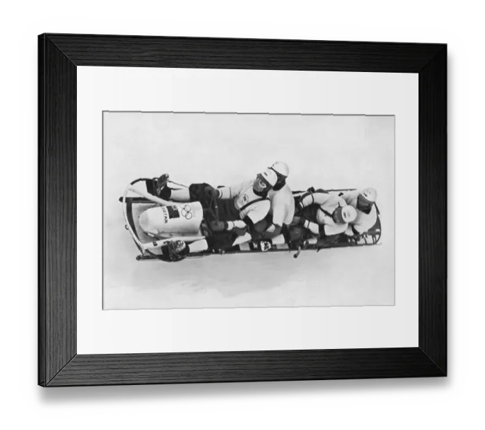 Framed Print : Bobsleighing, Great Britain (F)
