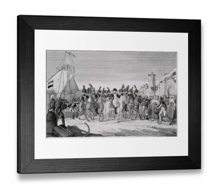 Framed Print : Napoleon's departure from Golfe-Juan Framed Print : Napoleon's departure from Golfe-Juan