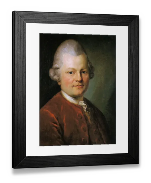 Framed Print : Gotthold Ephraim Lessing. Oil painting by Anton Graff (1727) Framed Print : Gotthold Ephraim Lessing. Oil painting by Anton Graff (1727)