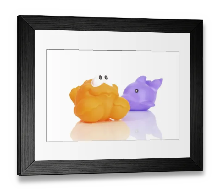 Framed Print : Rubber toys
