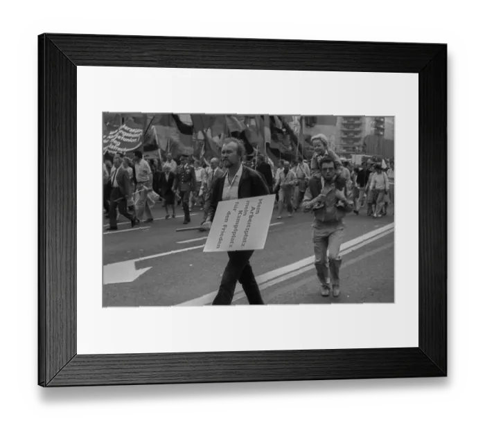 Framed Print : GDR, Berlin, 01. 05. 1987, 1. May rally 1987 on Karl-Marx-Allee