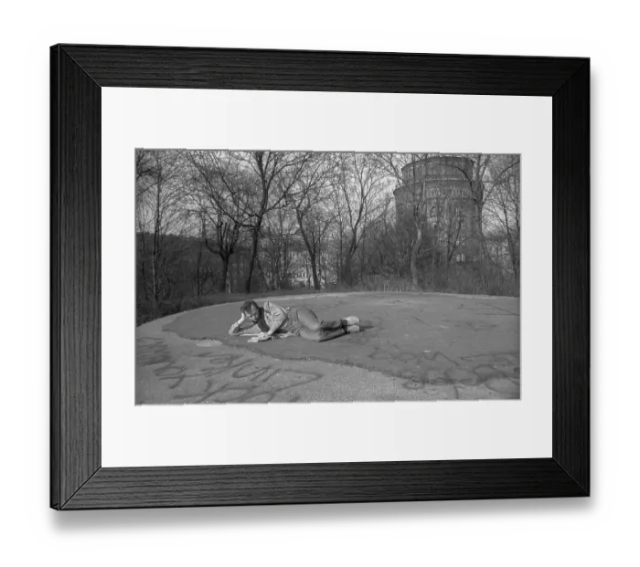 Framed Print : Germany, Berlin, 14. 03. 1991, spring at the water tower