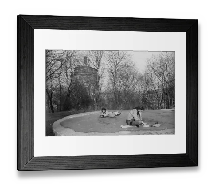 Framed Print : Germany, Berlin, 14. 03. 1991, spring at the water tower