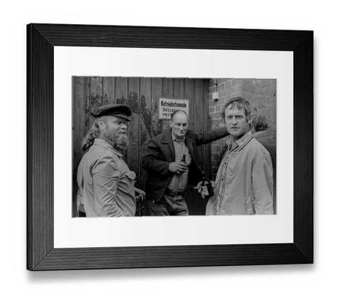 Framed Print : GDR, Stralsund, 180.7.1988, citizen in a street in Stralsund