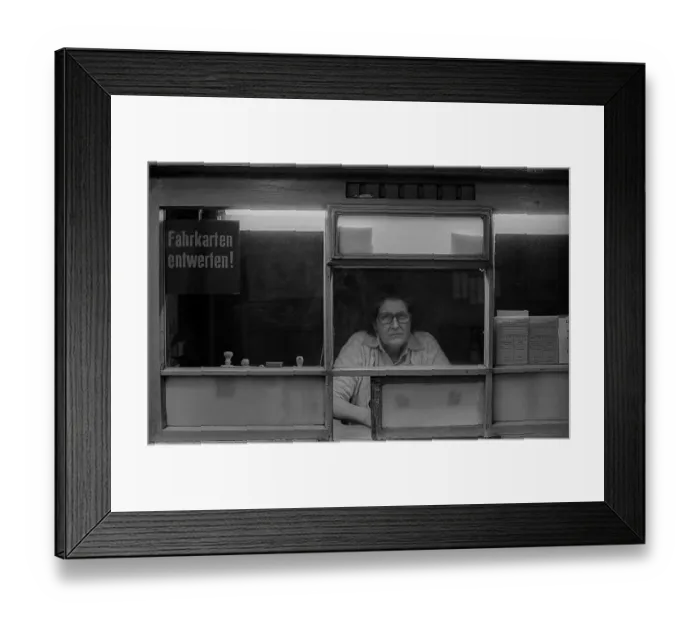 Framed Print : GDR, Berlin, 06.09.1988, Friedrichsfelde underground station ticket office Framed Print : GDR, Berlin, 06.09.1988, Friedrichsfelde underground station ticket office