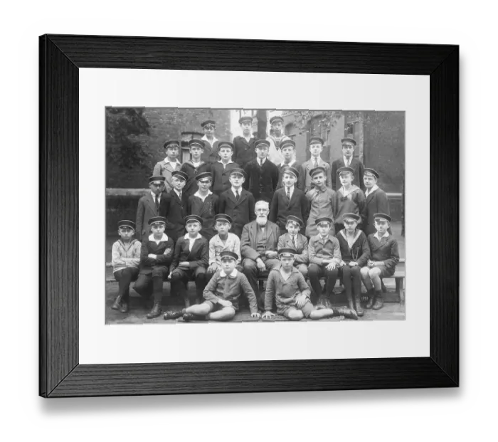 Framed Print : Historic photograph: school class